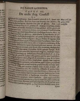 Caput III. De causis Aug. Confess.