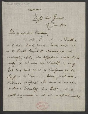 Brief an Ludwig Strecker  und B. Schott's Söhne : 17.01.1894