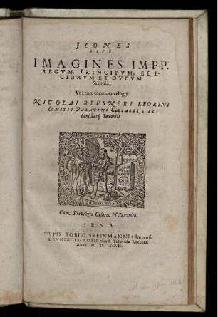 Icones sive imagines imppregvm, principvm, electorvm et dvcvm Saxoniae