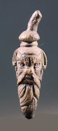 Silenskopf. Fragment eines römischen Truhenhenkels