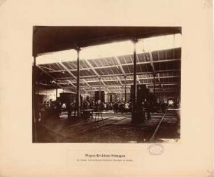 Niederschlesisch-Märkische Eisenbahn, Bahnhof, Breslau: Innenansicht des Revisionsschuppens