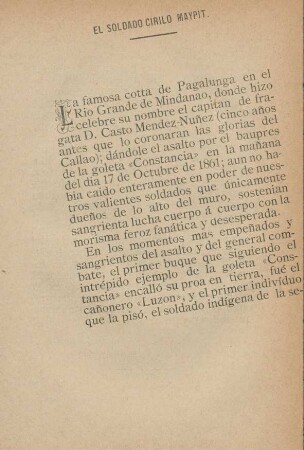 El soldado Cirilo Maypit