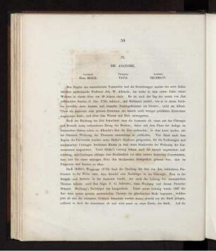 IX. Die Anatomie und anatomischen Sammlungen