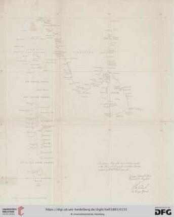 Map of the coast of India