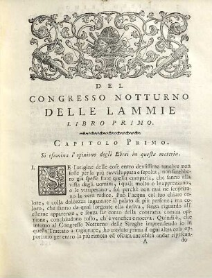 Del congresso notturno delle Lammie : libri tre ; s'aggiungono due dissertazioni epistolari sopra l'arte magica