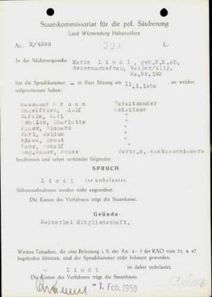 Lindl, Marie