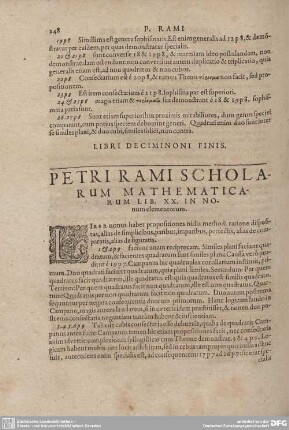 PETRI RAMI SCHOLARUM MATHEMATICARUM LIB. XX. IN NONUM elementorum.