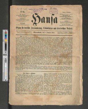 No. 87. Sonnabend, den 1. Januar 1853.