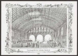 Ansichtskarte Empfangshalle der Anhalter Bahnhofs, 1880