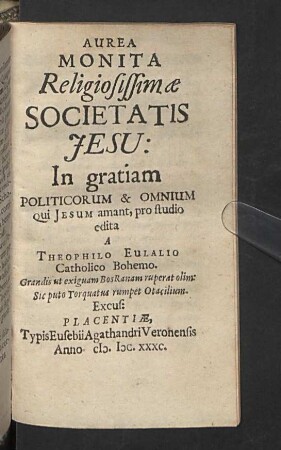 Aurea Monita Religiosissimae Societatis Jesu