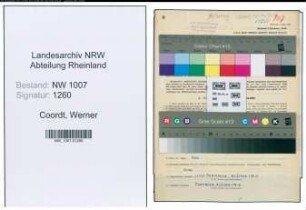 Entnazifizierung Werner Coordt , geb. 04.08.1900 (Chemiker)