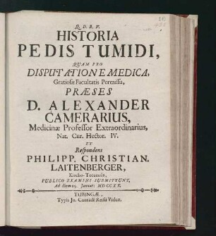 Historia Pedis Tumidi