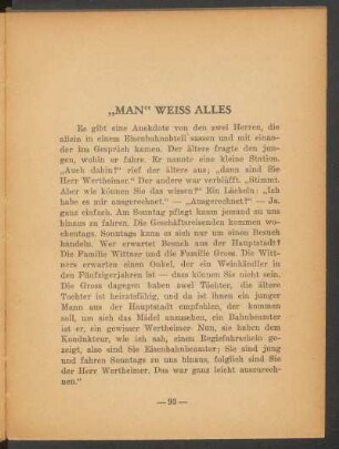 "Man" weiss alles
