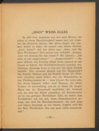 "Man" weiss alles