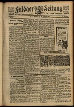 Zweite Ausgabe vom Dienstag, den 20. November 1906.