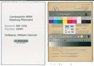 Entnazifizierung Wilhelm Heinrich Holtkamp , geb. 07.01.1916 (Kaufmaennischer Angestellter)