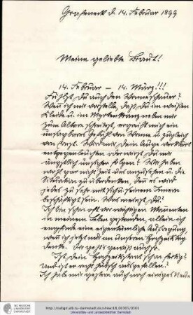 Brief vom 14.02.1899