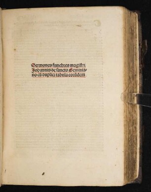 Sermones funebres magistri Johannis de sancto Geminiano