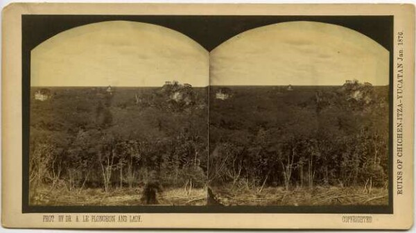 Distant view of some buildings.