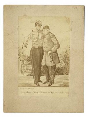 Napoleon III. und Prinz Murat auf Wilhelmshöhe