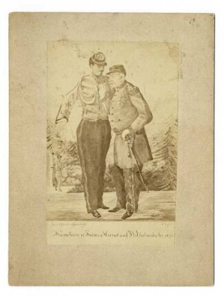 Napoleon III. und Prinz Murat auf Wilhelmshöhe