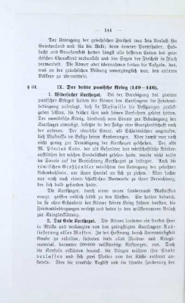 IX. Der dritte punische Krieg (149 - 146)