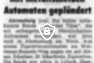 Mit Metallscheiben Automaten geplündert