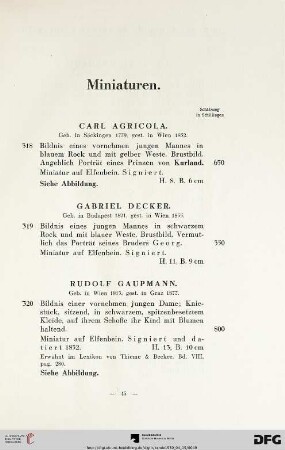 Miniaturen (Nr. 318-330)