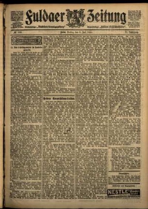 Zweite Ausgabe vom Freitag, den 08. Juli 1904.