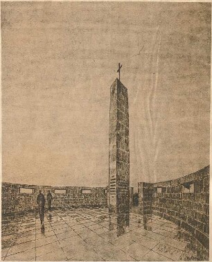 Billing, Hermann; Bühlertal (Baden-Württemberg); Kriegerdenkmal - Perspektivische Innenansicht