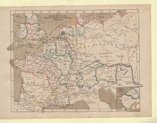 Gallia, Britannia, Rhaetia, Noricum, Pannonia, Germania. Gallia ante Caesarem