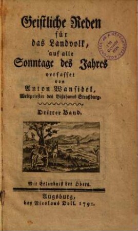Geistliche Reden für das Landvolk, auf alle Sonntage des Jahres, 3