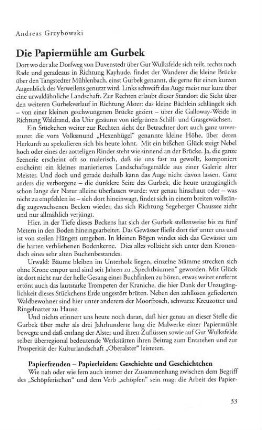 Die Papiermühle am Gurbek