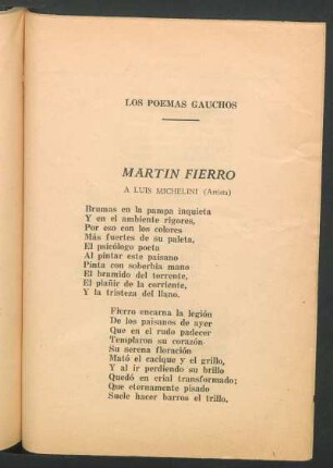 Los poemas gauchos