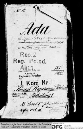 Ortsstatuten auf Grund des § 11 der Städteordnung vom 30. Mai 1853 in Charlottenburg