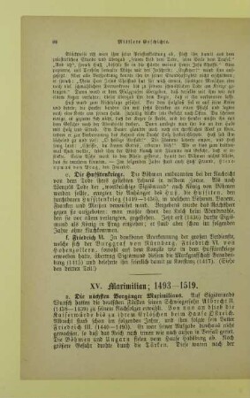 XV. Maximilian; 1493 - 1519