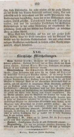 192 Kirchliche Mittheilungen