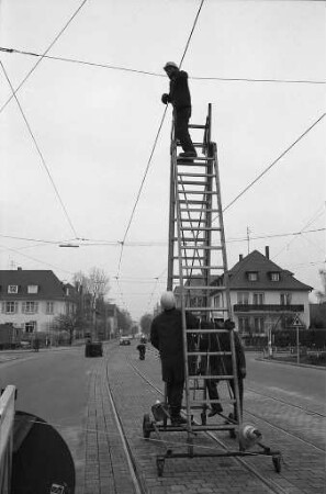 Inbetriebnahme der neuen Straßenbahn-Gleisstrecke in der Blücherstraße zwischen Kaiserallee und Moltkestraße