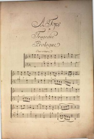 ATYS TRAGEDIE MISE EN MUSIQUE Par feu Monsieur De Lully, ... Seconde Edition. Graueé Par H. de Baussen