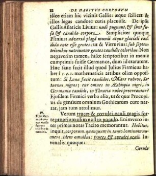 IV. Prisci Germani omnes oculis fuerunt trucibus & caeruleis.