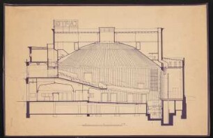 Capitol-Lichtspiele am Zoo, Berlin: Längsschnitt 1:100 (von Inv.Nr. 3178)