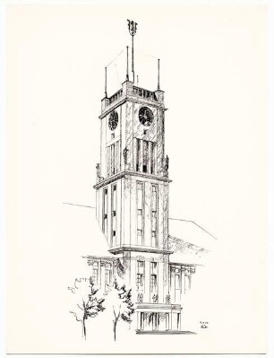 Rathaus Schöneberg, Berlin Glockenturm: Ansicht Glockenturm