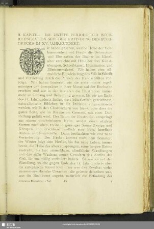 II. Kapitel. Die Zweite Periode Der Buchillustration Seit Der Erfindung Des Buchdrucks Im XV. Jahrhundert
