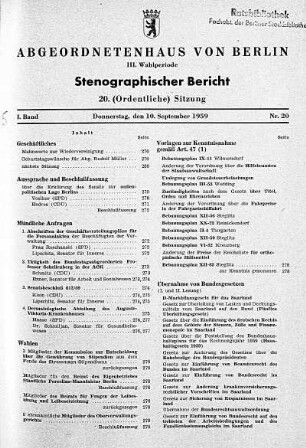 Nr. 20, 10. September 1959