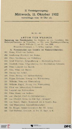 Mittwoch, vormittags 10 Uhr (Nr. 211-382)
