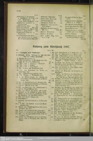 Anhang zum Adreßbuch 1907