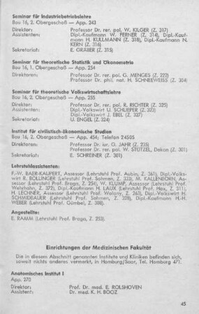 Einrichtungen der Medizinischen Fakultät