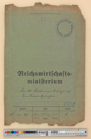 Die 800-Millionen-Anleihe nach dem Dawes-Gutachten