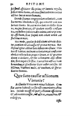 Quæ sunt caussæ actionum Virtutis?