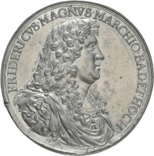 Medaille auf den Regierungsantritt des badischen Markgrafen Friedrich VII. Magnus 1677